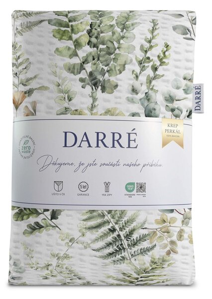 DARRÉ Krepové perkálové povlečení Vůně listů Velikost: 140 x 220 + 70 x 90