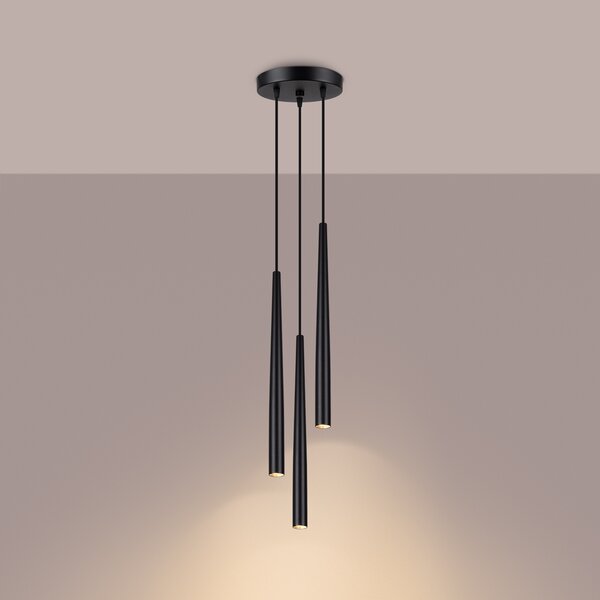 Sollux Lighting Pedant lampa BLISS 3P černá
