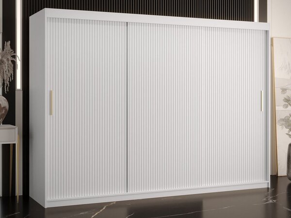 Šatní skříň 250 cm LONZO 1 - bílá