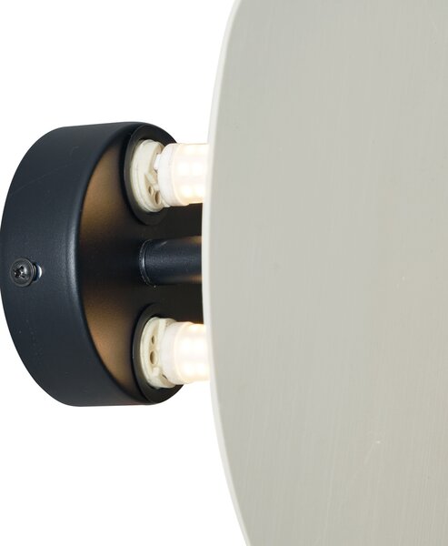 Designová nástěnná lampa béžová organická 20 cm 2-světla - Pulley