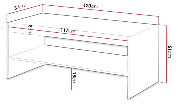 Designový konferenční stolek HAER - antracitový
