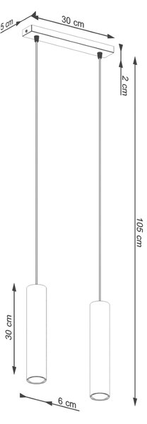 Sollux Lighting Závěsné svítidlo LAGOS 2 béžové