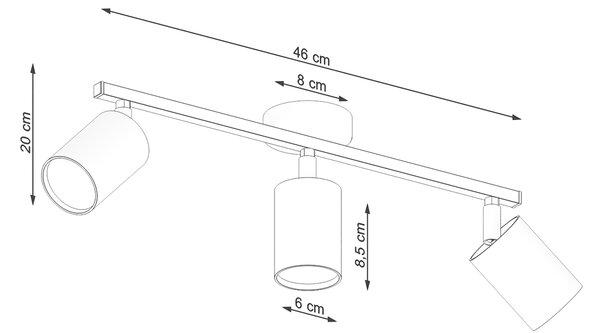 Sollux Lighting Stropní svítidlo LEMMI 3 bílé