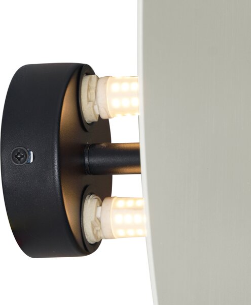 Designová nástěnná lampa béžová organická 32cm 2-světla - Pulley