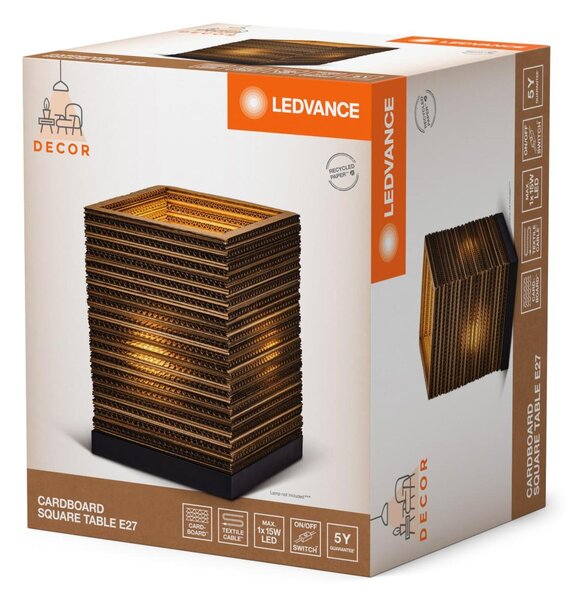 LEDVANCE stolní svítidlo Decor Cardboard Square E27 220-240 V