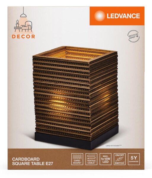 LEDVANCE stolní svítidlo Decor Cardboard Square E27 220-240 V