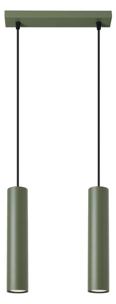 Sollux Lighting Závěsná lampa LAGOS 2 olivově zelená