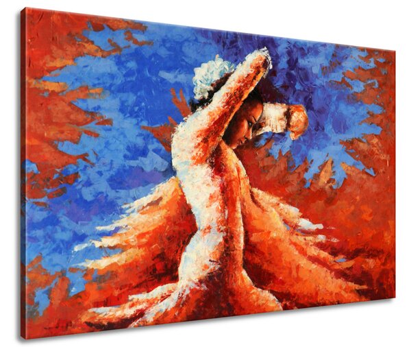 Ručně malovaný obraz Tajemný tanec Rozměry: 120 x 80 cm