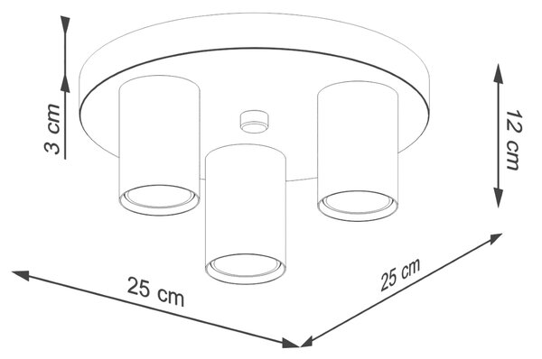 Sollux Lighting Stropní svítidlo LAGOS 3P bílé