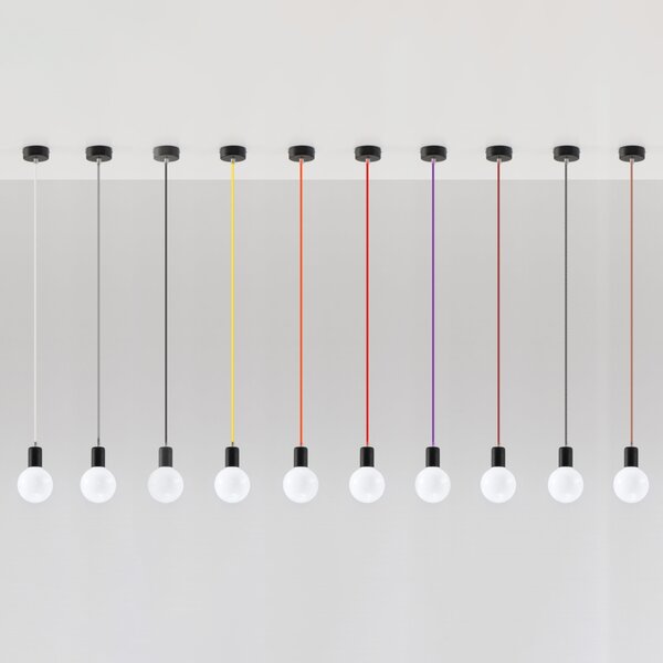 Sollux Lighting Závěsné svítidlo EDISON černé