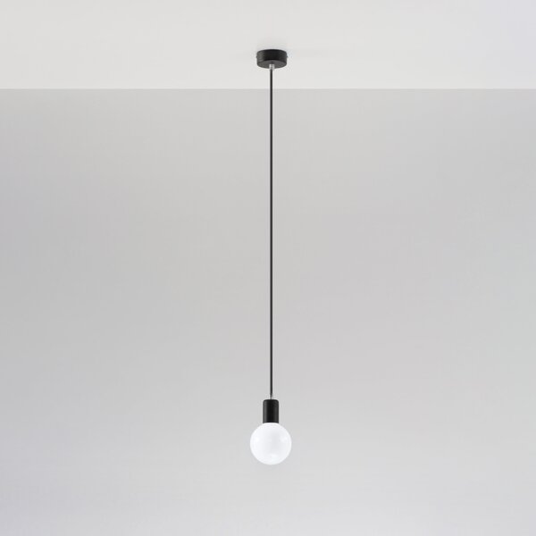 Sollux Lighting Závěsné svítidlo EDISON černé