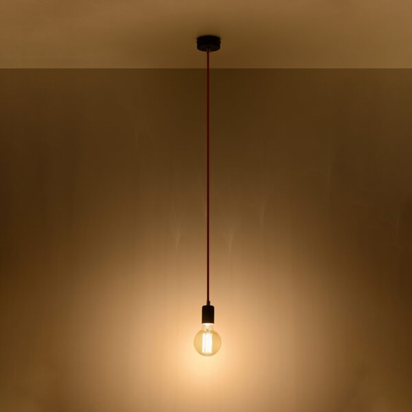 Sollux Lighting Závěsné svítidlo EDISON černé