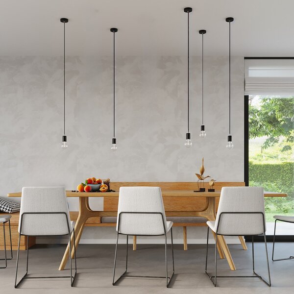 Sollux Lighting Závěsné svítidlo EDISON černé