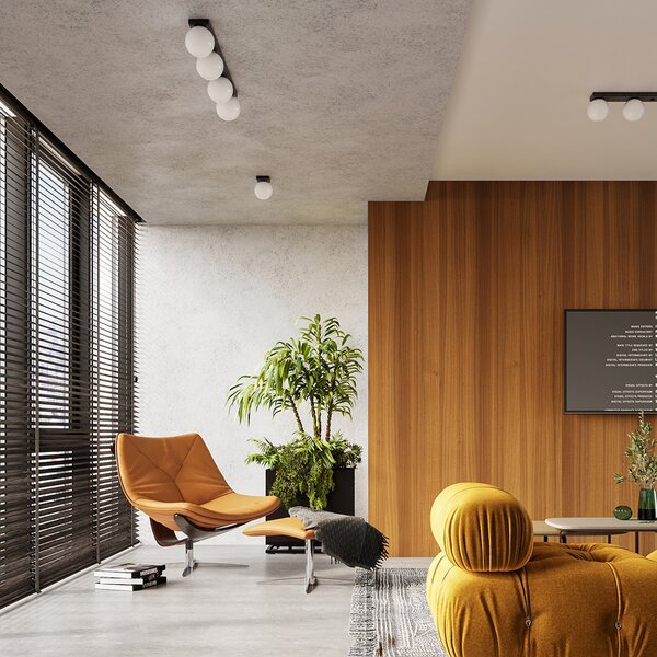 Sollux Lighting Stropní svítidlo YOLI 6 černé