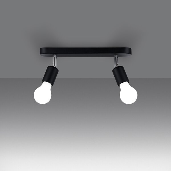 Sollux Lighting Stropní svítidlo FORNES 2 černé