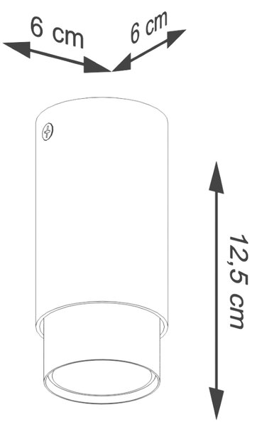 Sollux Lighting Stropní svítidlo NERO 12,5 černá/zlatá