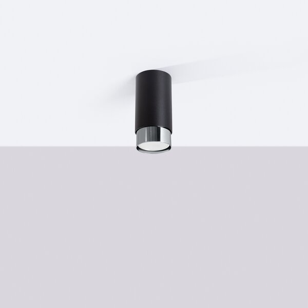 Sollux Lighting Stropní svítidlo NERO 12,5 černé/chromové