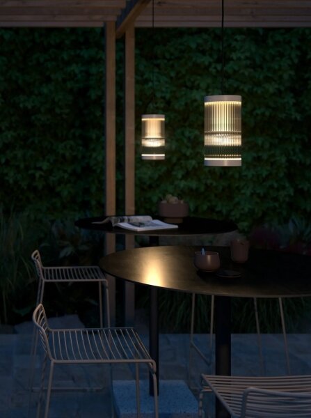 Nordlux - Venkovní lustr na lanku COUPAR 1xE27/25W/230V IP33 krémová