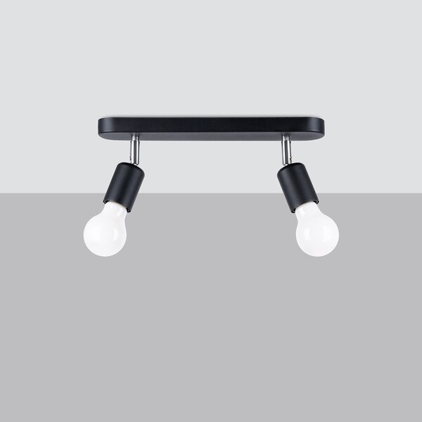 Sollux Lighting Stropní svítidlo FORNES 2 černé