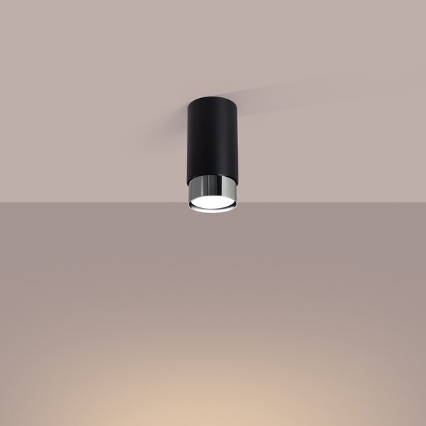 Sollux Lighting Stropní svítidlo NERO 12,5 černé/chromové