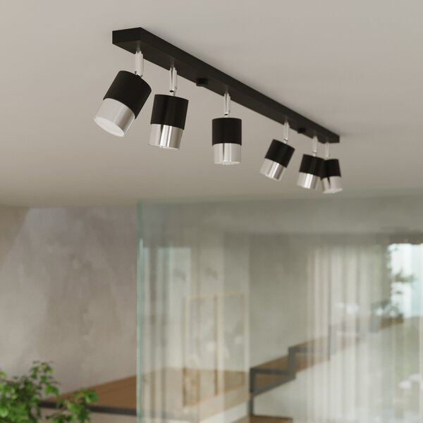 Sollux Lighting Stropní svítidlo NERO 4 černé/chromové
