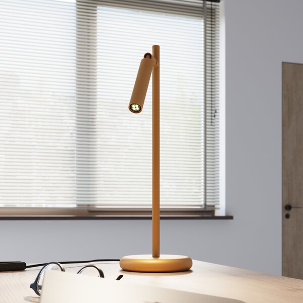 Stolní lampa Pastelo, 1x zlaté kovové stínítko