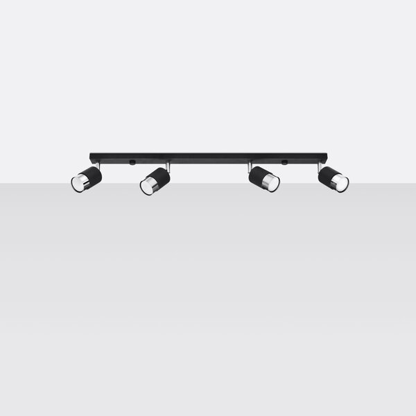 Sollux Lighting Stropní svítidlo NERO 4 černé/chromové
