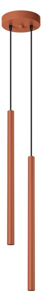 Závěsné svítidlo Pastelo, 2x oranžové kovové stínítko
