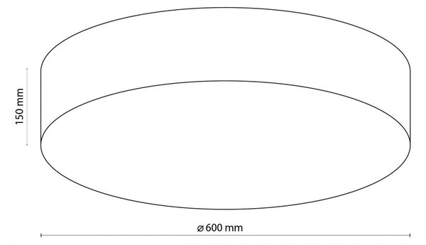 Stropní svítidlo TK 1587 RONDO černá