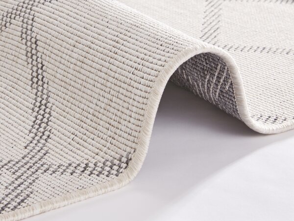 NORTHRUGS Kusový koberec Twin Supreme 103760 Corsica Grey/Cream – na ven i na doma - 80x150 cm