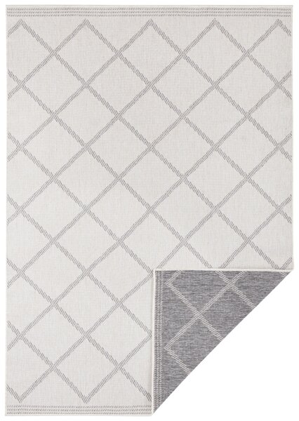 NORTHRUGS Kusový koberec Twin Supreme 103760 Corsica Grey/Cream – na ven i na doma - 80x150 cm