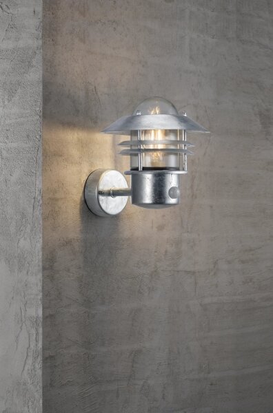 Nordlux - Venkovní nástěnné svítidlo se senzorem BLOKHUS 1xE27/60W/230V IP54