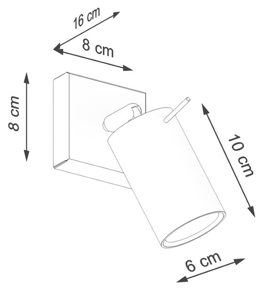 Sollux Lighting Nástěnné svítidlo RING červená ochra