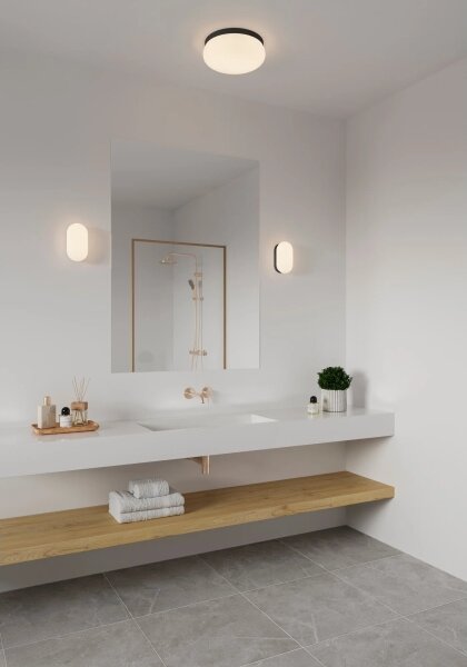 Nordlux - Koupelnové stropní svítidlo FOAM 2xE27/55W/230V IP44 černá