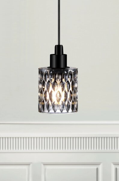 Nordlux - Lustr na lanku HOLLYWOOD 1xE27/60W/230V kouřová