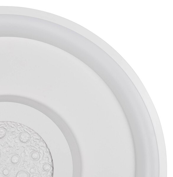 Reality Leuchten LED stropní svítidlo Nexalo, bílé, kovové, dálkové ovládání, stmívatelný, Bílá / opál, Obývací pokoj / jídelna, kov, Moderní