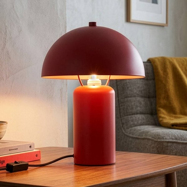 Reality Leuchten Stolní lampa Enya, červená, kov, výška 25,5 cm, E14, Červená, Obývací pokoj / jídelna, kov, Moderní