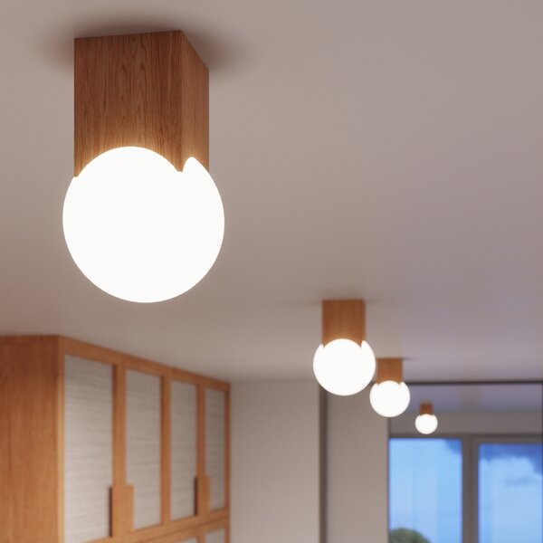 Sollux Lighting Stropní svítidlo SOLIS přírodní dřevo