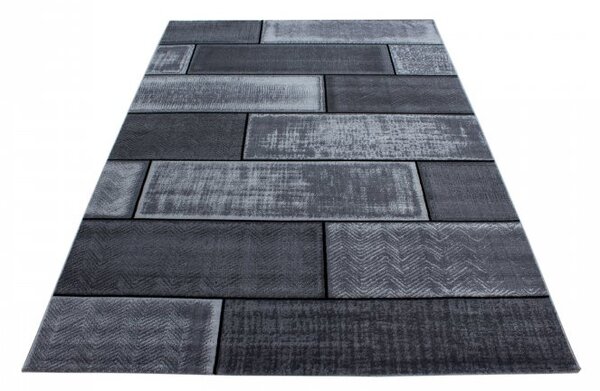 Ayyildiz, Kusový koberec Plus 8007 black, 160x230, šedá, chodba / předsíň