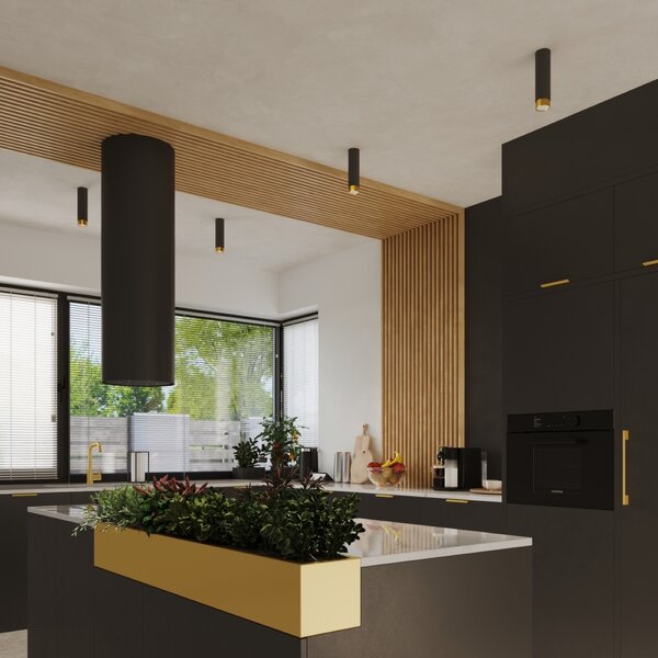 Sollux Lighting Stropní svítidlo NERO 12,5 černá/zlatá