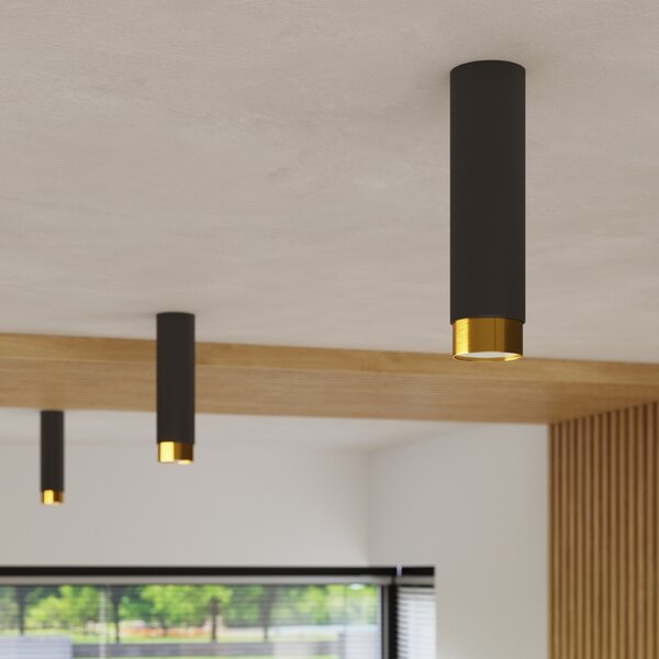 Sollux Lighting Stropní svítidlo NERO 12,5 černá/zlatá