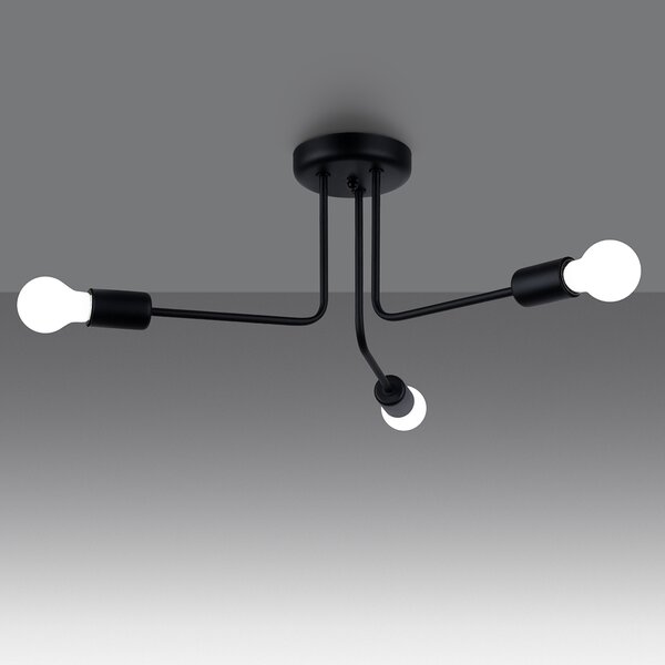 Sollux Lighting Lustr NORAH 3 černý