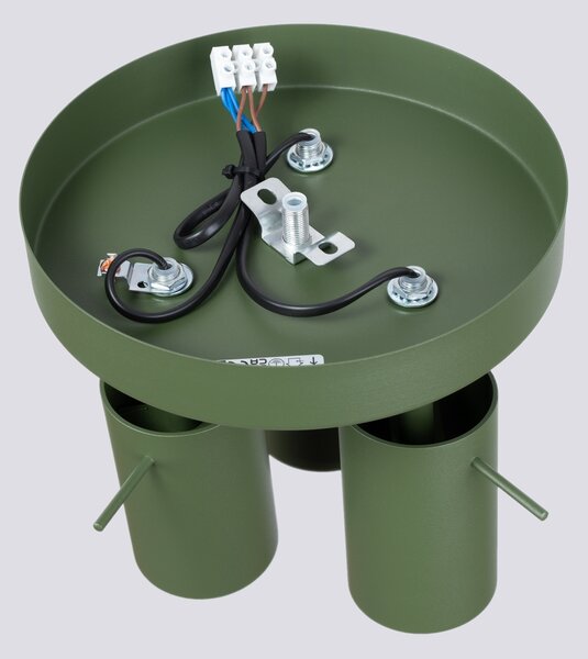 Sollux Lighting Stropní svítidlo RING 3P olivově zelené