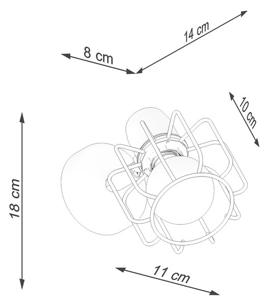 Sollux Lighting Nástěnné svítidlo BELUCI 1 černé