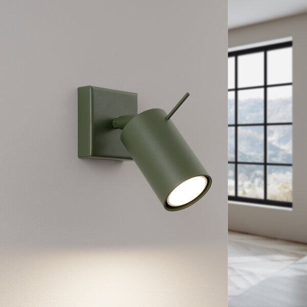 Sollux Lighting Nástěnné svítidlo RING olivově zelené