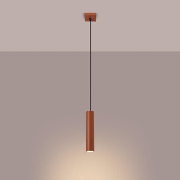 Sollux Lighting Závěsná lampa LAGOS 1 červená okrová