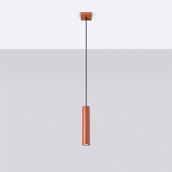 Sollux Lighting Závěsná lampa LAGOS 1 červená okrová