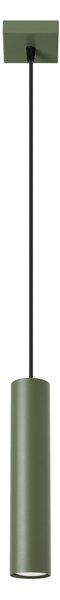 Sollux Lighting Závěsná lampa LAGOS 1 olivově zelená