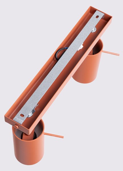 Bodové svítidlo Ring, 2x oranžové kovové stínítko, (možnost polohování)