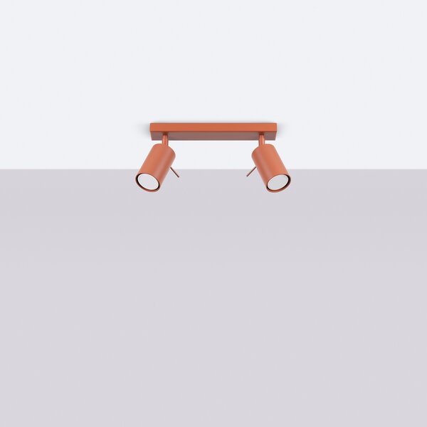 Bodové svítidlo Ring, 2x oranžové kovové stínítko, (možnost polohování)